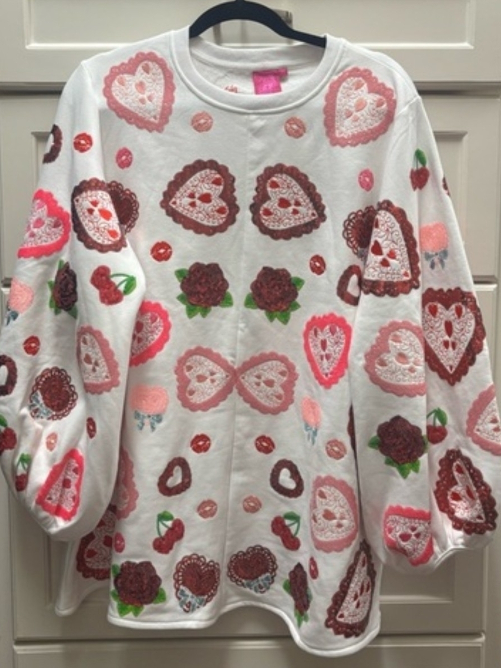 QUEEN OF SPARKLES Valentine'Day Sweatshirt Dress